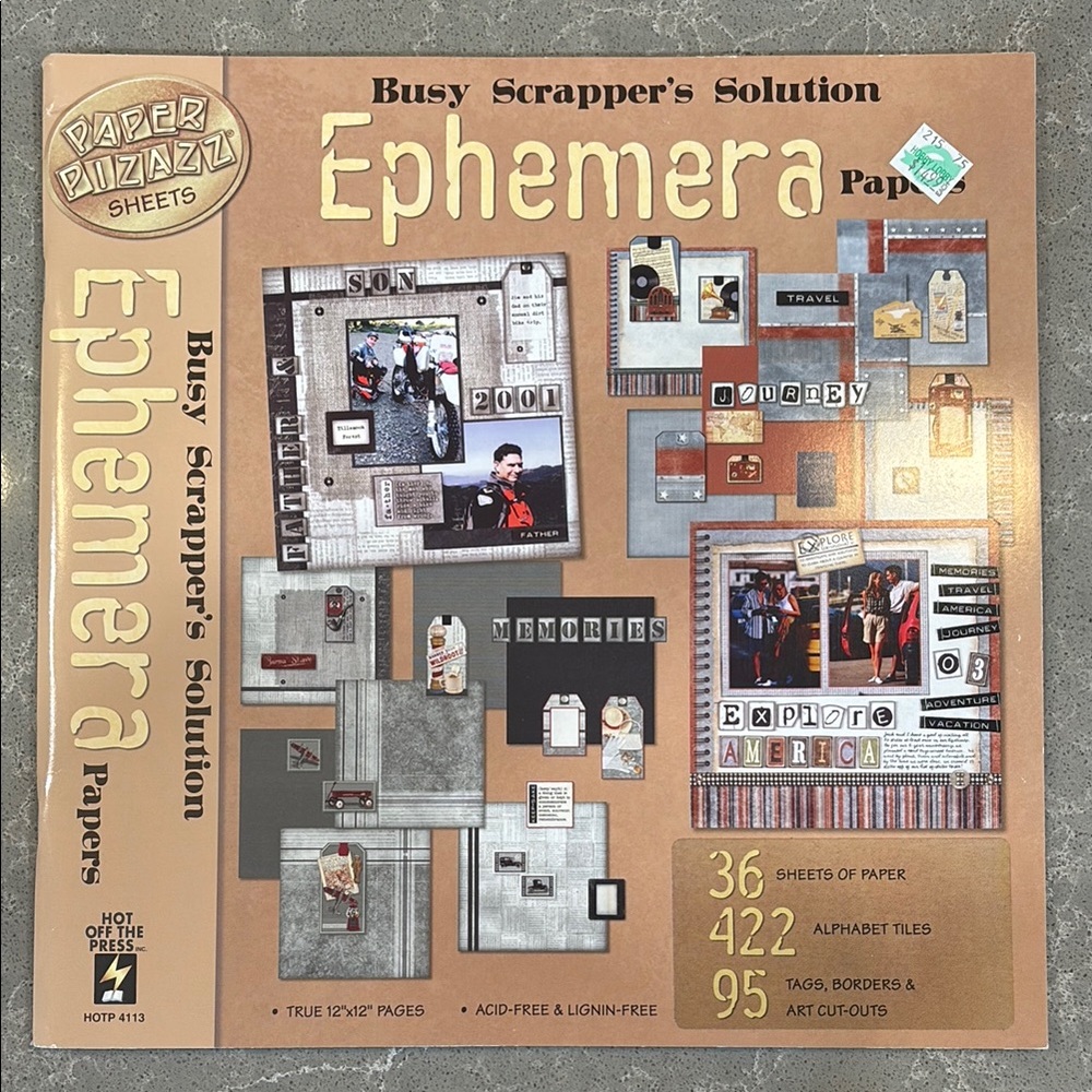 Paper Pizazz Ephemera Scrapbooking Kit